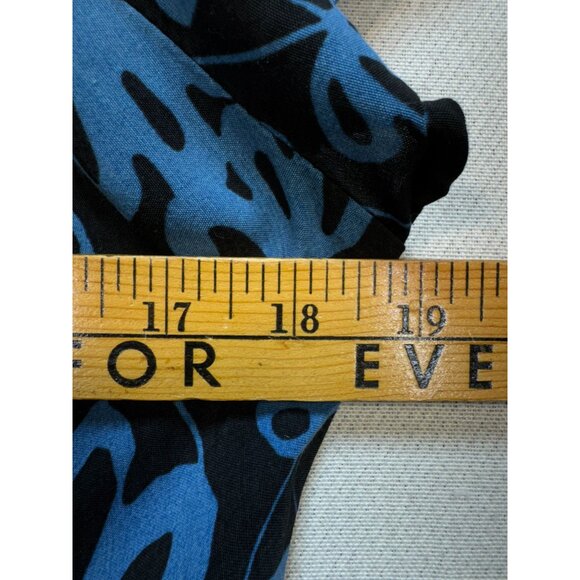 Twenty One Fit & Flare Dress Womens Size M Blue Floral Short Sleeves Boho Casual - Picture 8 of 12